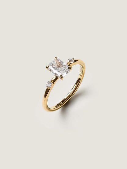Marquise Cut Cluster Styled Lab Grown Diamond Engagement Ring