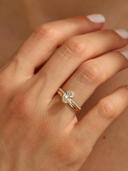 Marquise Cut Cluster Styled Lab Grown Diamond Engagement Ring