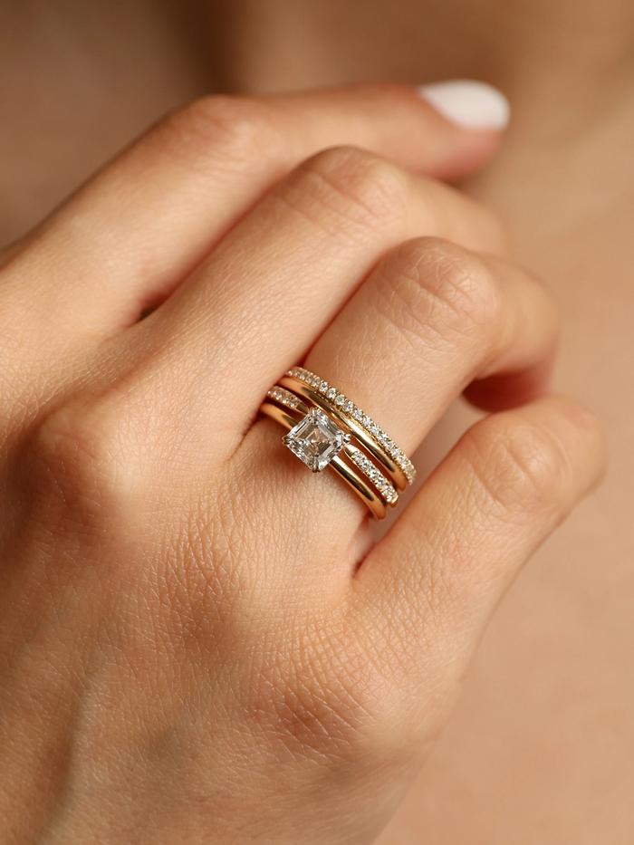 Marquise Cut Cluster Styled Lab Grown Diamond Engagement Ring