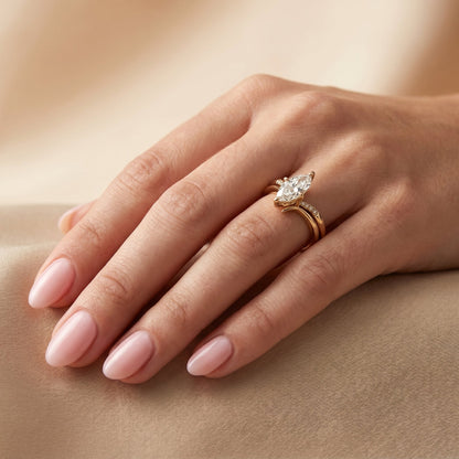 1.0 CT Round Solitaire Moissanite Diamond Bridal Ring Set