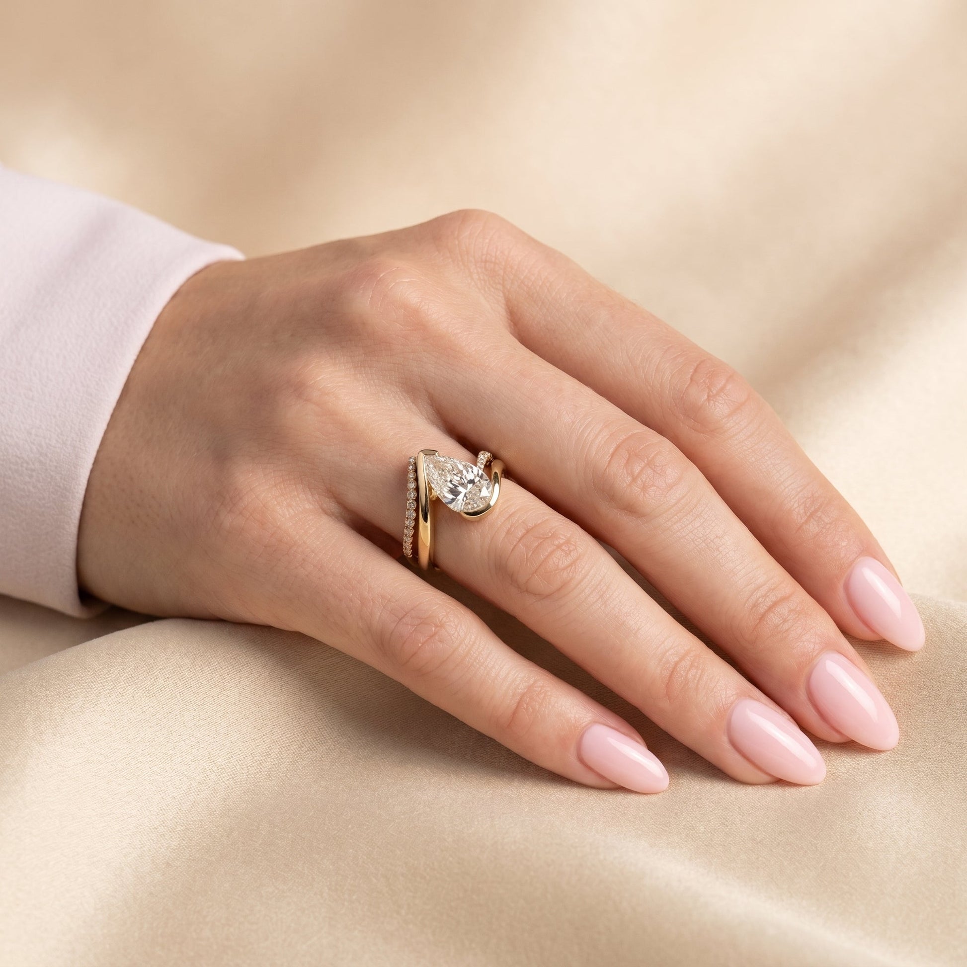 1.0 CT Round Solitaire Moissanite Diamond Bridal Ring Set