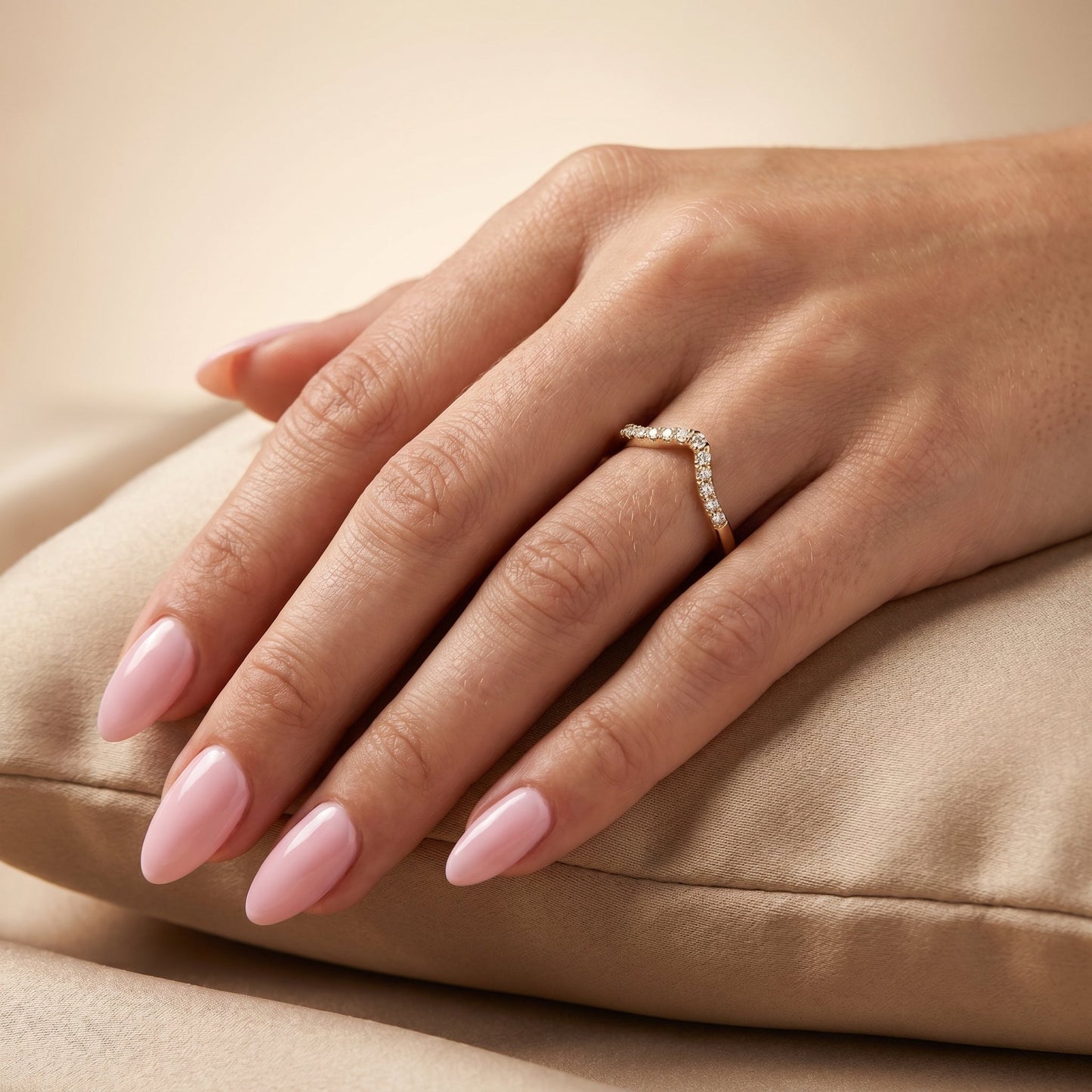 0.13 TCW Round Twisted Moissanite Wedding Band