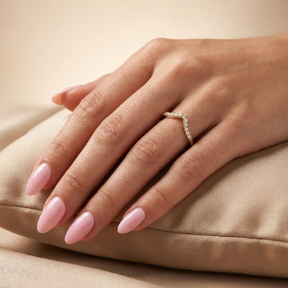 0.13 TCW Round Twisted Moissanite Wedding Band
