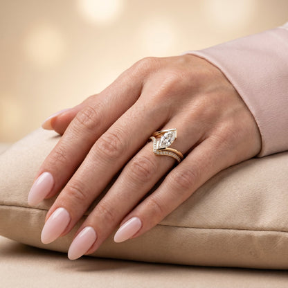 1.0 CT Round Solitaire Moissanite Diamond Bridal Ring Set