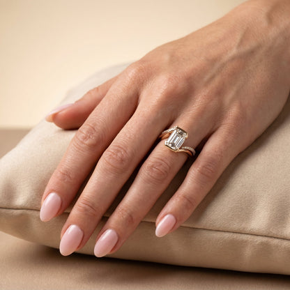 1.0 CT Round Solitaire Moissanite Diamond Bridal Ring Set