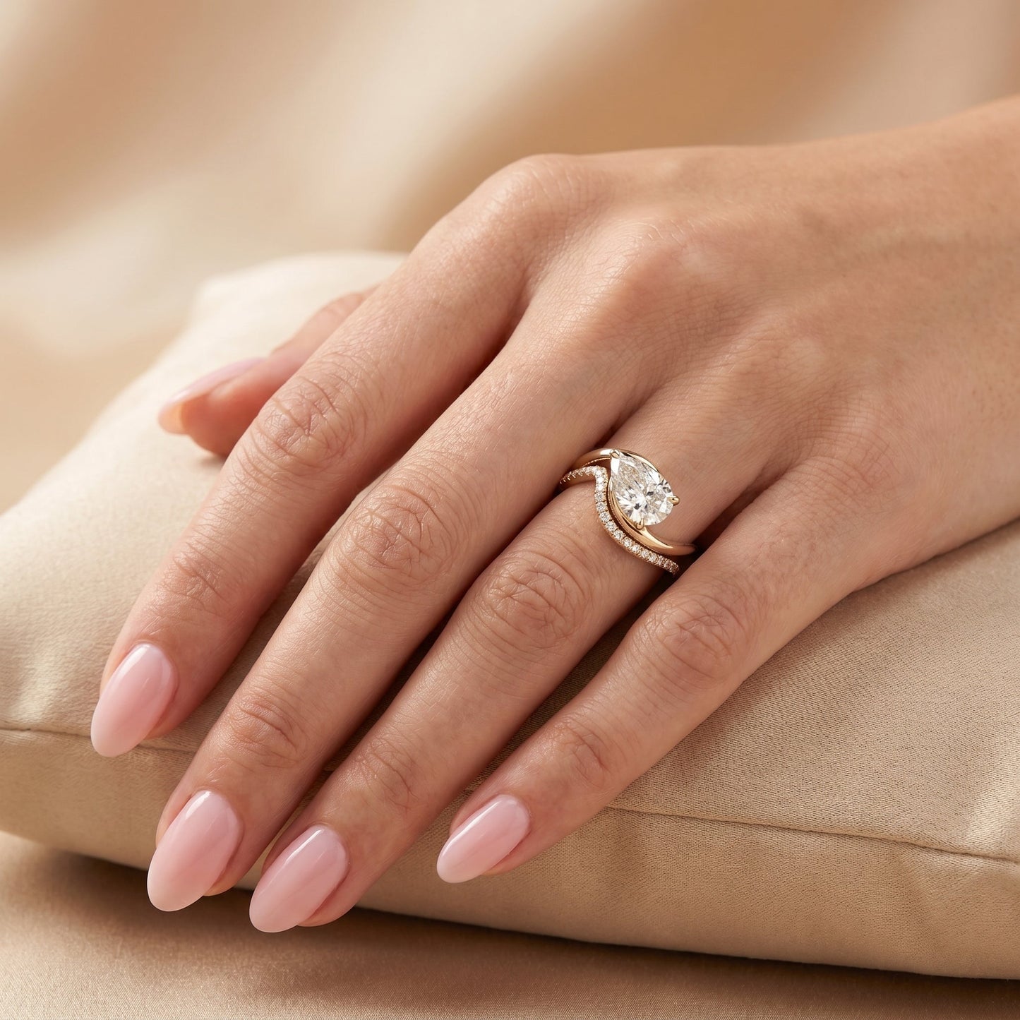 1.0 CT Round Solitaire Moissanite Diamond Bridal Ring Set