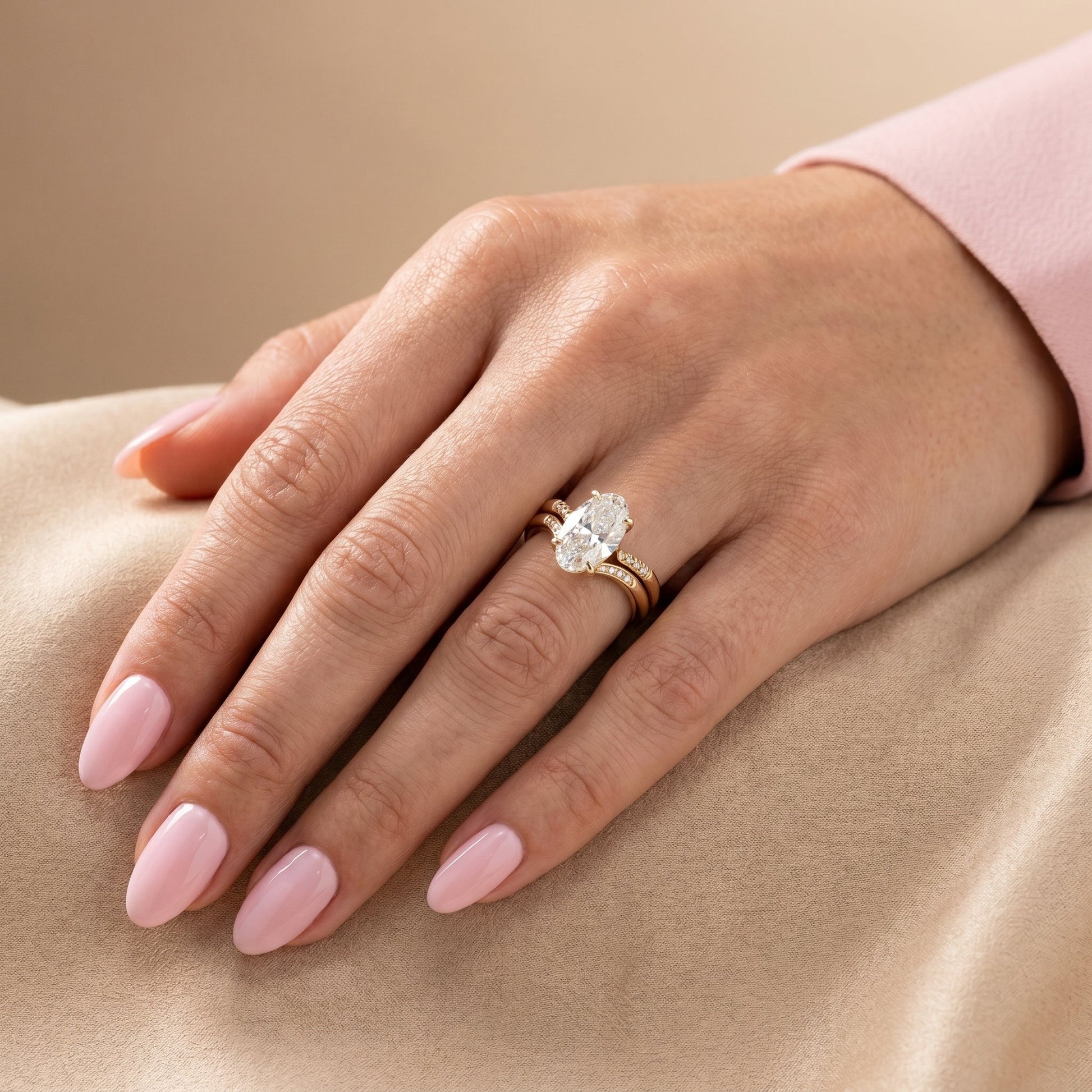 1.0 CT Round Solitaire Moissanite Diamond Bridal Ring Set