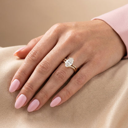 1.0 CT Round Solitaire Moissanite Diamond Bridal Ring Set