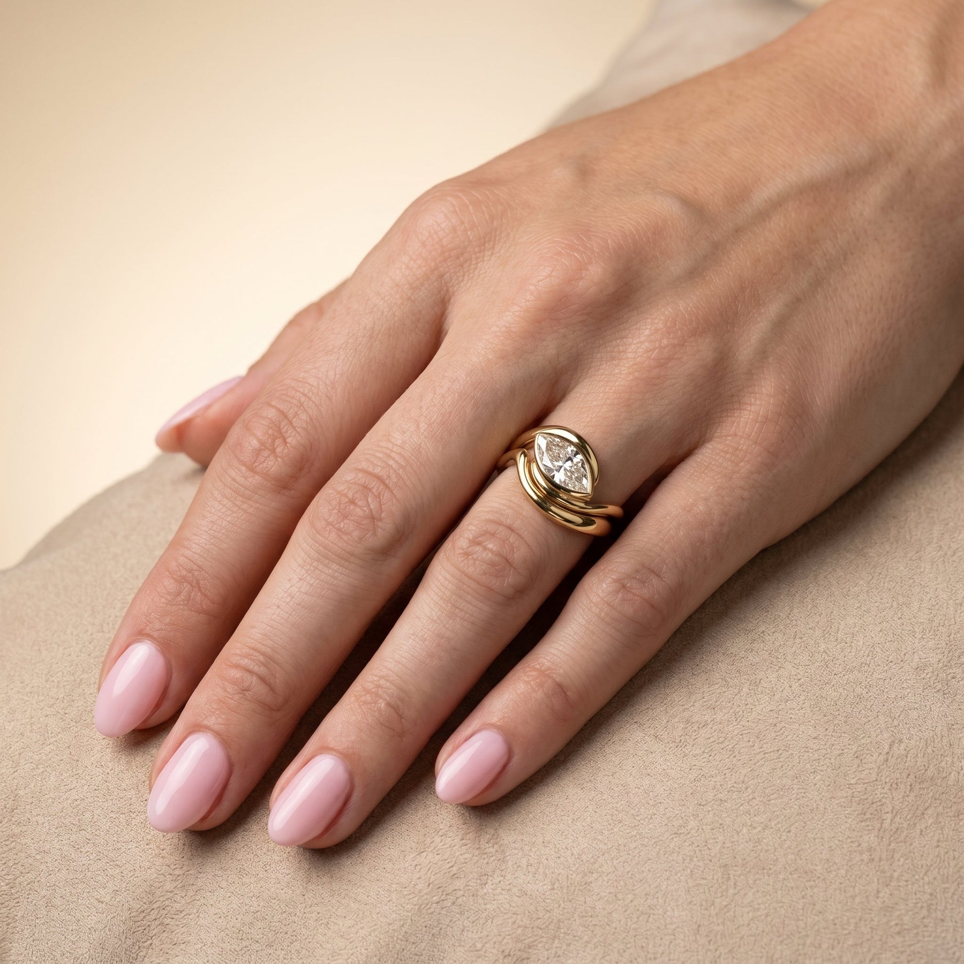 1.0 CT Round Solitaire Moissanite Diamond Bridal Ring Set