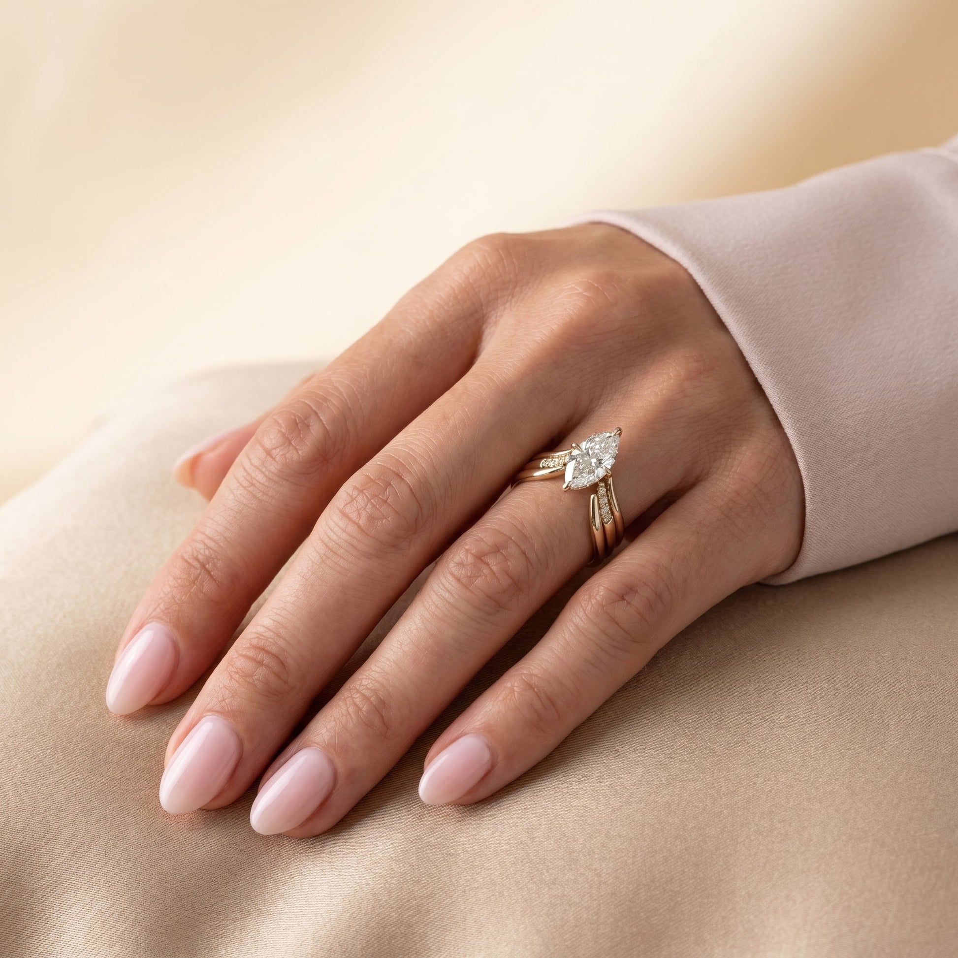 1.0 CT Round Solitaire Moissanite Diamond Bridal Ring Set