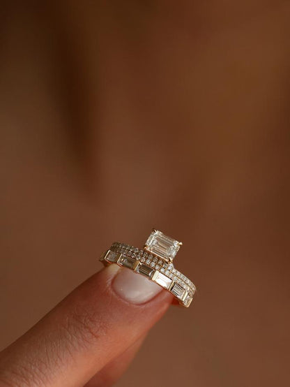 Marquise Cut Cluster Styled Lab Grown Diamond Engagement Ring