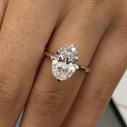 Stunning 3.0 CT Oval Moissanite Engagement Ring with Solitaire Designs 9
