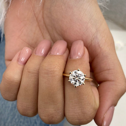 Classic 2.0 CT Round Moissanite Engagement Ring with Solitaire Design 5