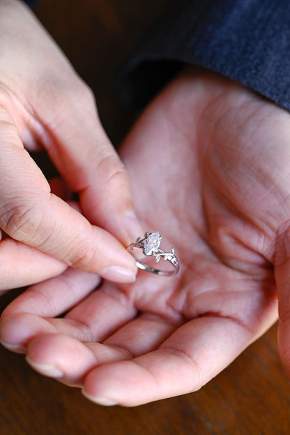 Stunning 1.0 - 2.0 CT Marquise Moissanite Engagement Ring with Solitaire Design 2