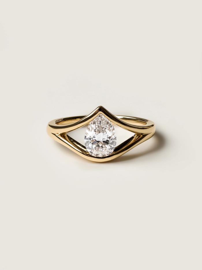 Marquise Cut Cluster Styled Lab Grown Diamond Engagement Ring