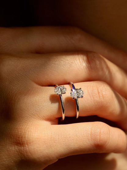 Marquise Cut Cluster Styled Lab Grown Diamond Engagement Ring