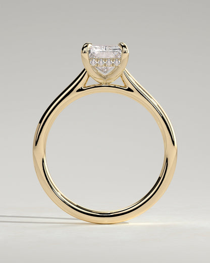 Round Halo, Pave & Split Shank Engagement Ring – 1.93 CT Lab Grown Diamond