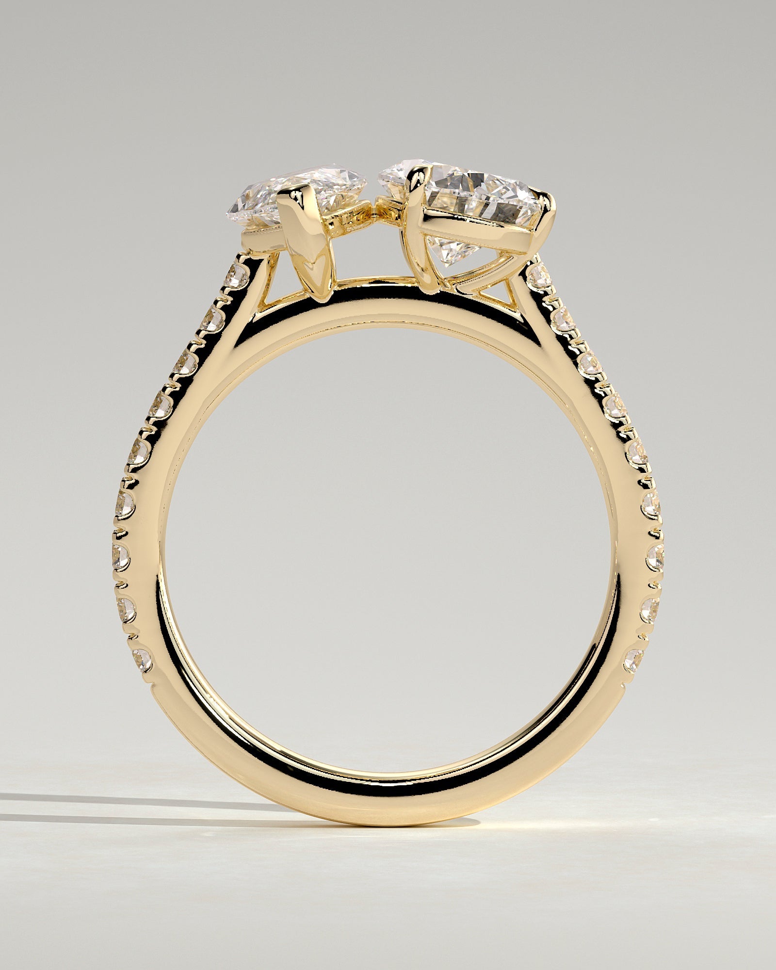 Round Halo, Pave & Split Shank Engagement Ring – 1.93 CT Lab Grown Diamond