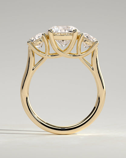 Round Halo, Pave & Split Shank Engagement Ring – 1.93 CT Lab Grown Diamond