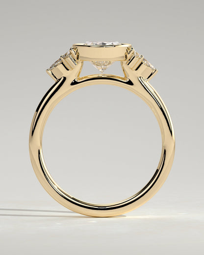 Round Halo, Pave & Split Shank Engagement Ring – 1.93 CT Lab Grown Diamond