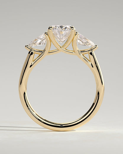 Round Halo, Pave & Split Shank Engagement Ring – 1.93 CT Lab Grown Diamond