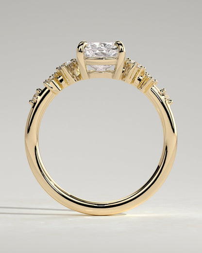 Round Halo, Pave & Split Shank Engagement Ring – 1.93 CT Lab Grown Diamond