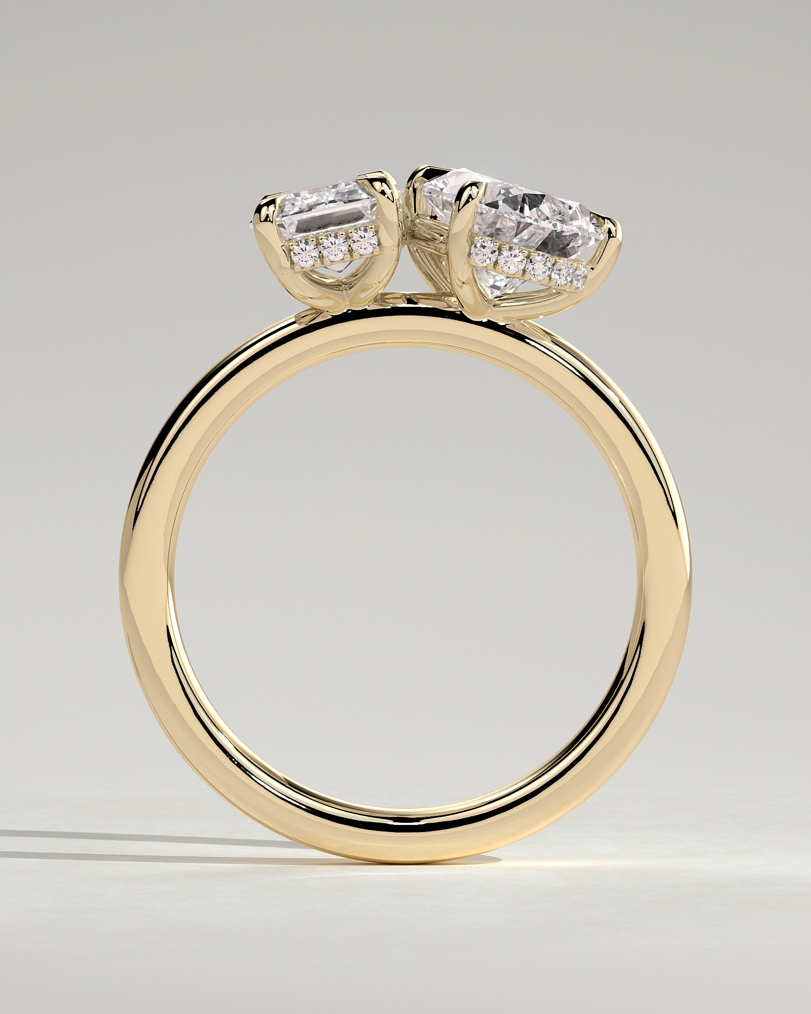 Round Halo, Pave & Split Shank Engagement Ring – 1.93 CT Lab Grown Diamond