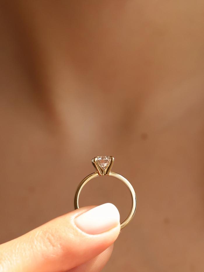 Marquise Cut Cluster Styled Lab Grown Diamond Engagement Ring