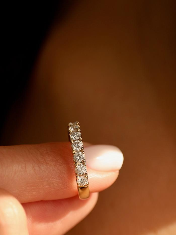 Marquise Cut Cluster Styled Lab Grown Wedding Band