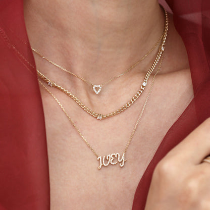 1.0 CT Round Bezel Solitaire Lab Grown Diamond Necklace