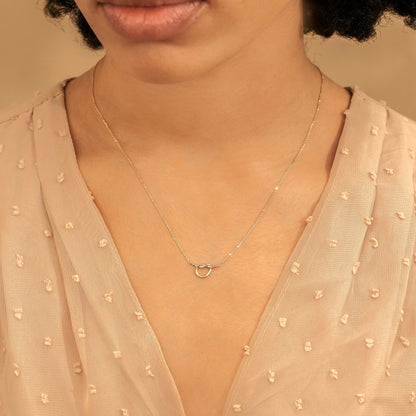 1.0 CT Round Bezel Solitaire Lab Grown Diamond Necklace
