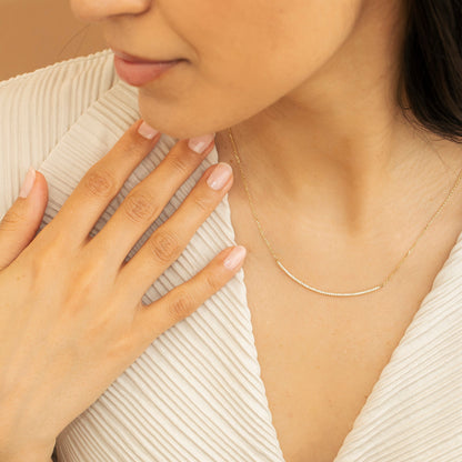 1.0 CT Round Bezel Solitaire Lab Grown Diamond Necklace