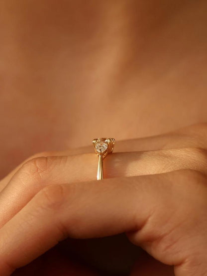 Marquise Cut Cluster Styled Lab Grown Diamond Engagement Ring