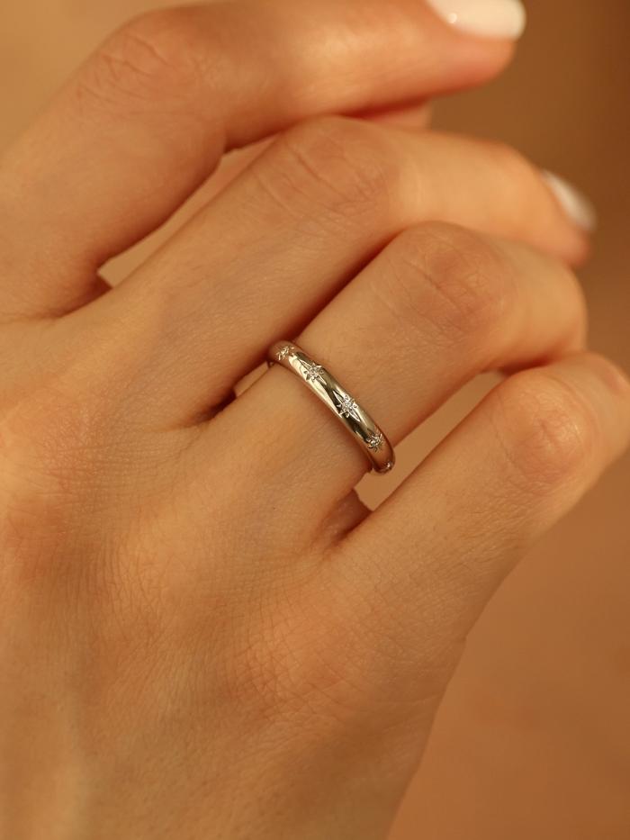Marquise Cut Cluster Styled Lab Grown Wedding Band
