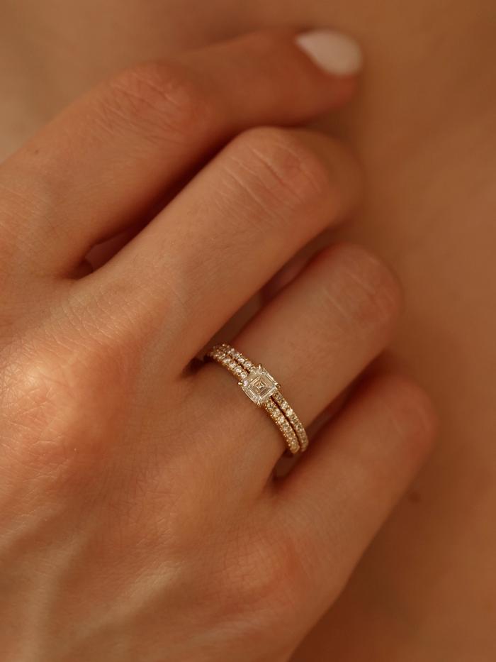 Marquise Cut Cluster Styled Lab Grown Diamond Engagement Ring