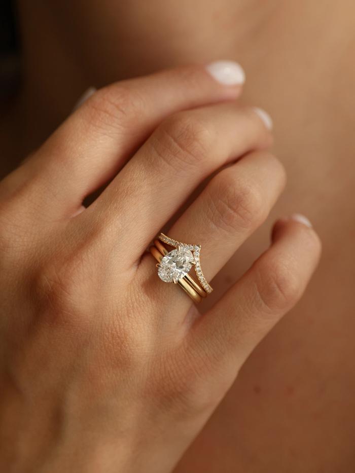 Marquise Cut Cluster Styled Lab Grown Wedding Band