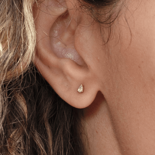 1.0 CT Round Bezel Solitaire Lab Grown Diamond Earrings
