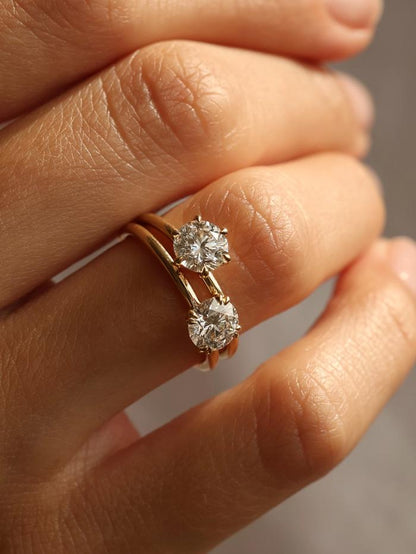 Marquise Cut Cluster Styled Lab Grown Diamond Engagement Ring