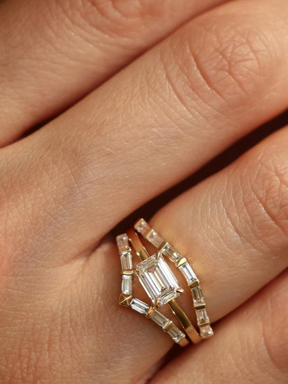 Marquise Cut Cluster Styled Lab Grown Diamond Engagement Ring