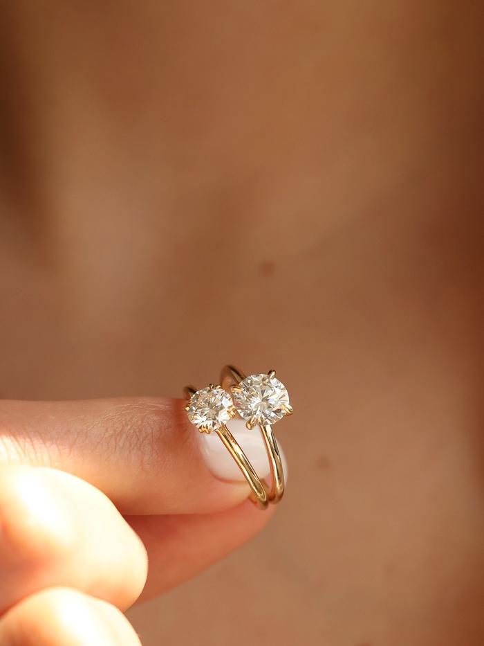 Marquise Cut Cluster Styled Lab Grown Diamond Engagement Ring