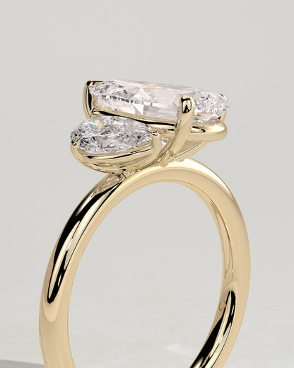 Round Halo, Pave & Split Shank Engagement Ring – 1.93 CT Lab Grown Diamond