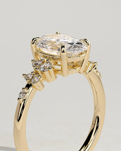 Round Halo, Pave & Split Shank Engagement Ring – 1.93 CT Lab Grown Diamond