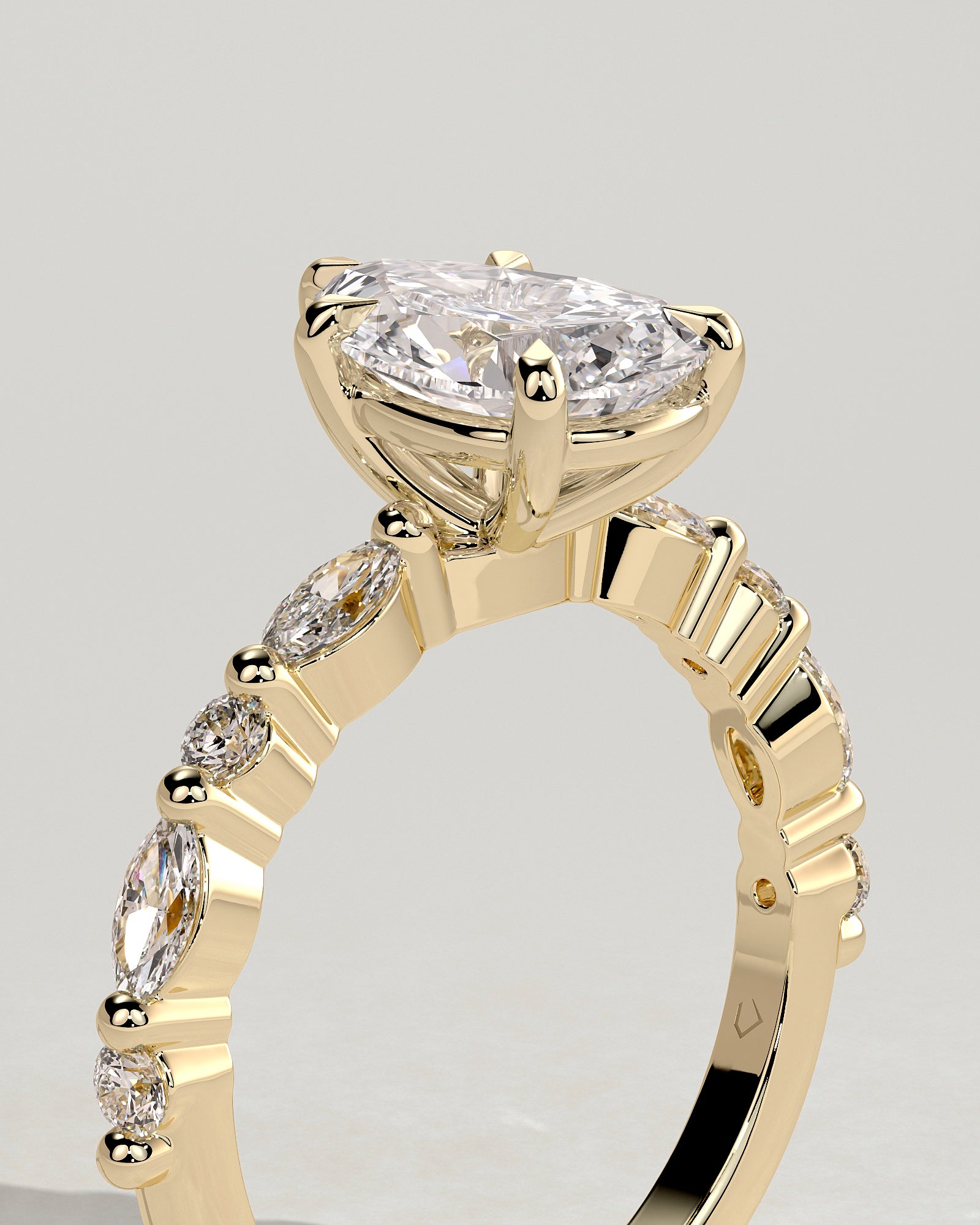 Round Halo, Pave & Split Shank Engagement Ring – 1.93 CT Lab Grown Diamond