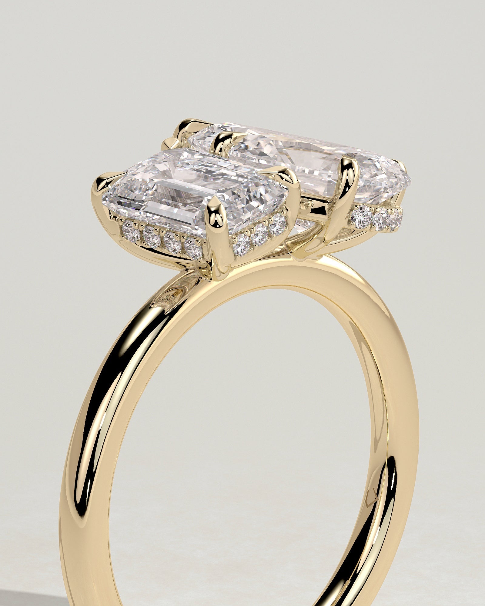 Round Halo, Pave & Split Shank Engagement Ring – 1.93 CT Lab Grown Diamond