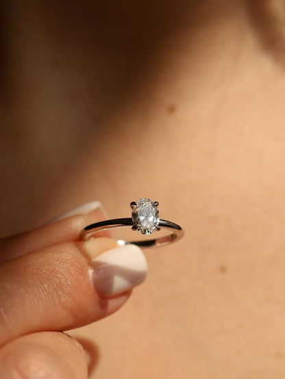 Marquise Cut Cluster Styled Lab Grown Diamond Engagement Ring