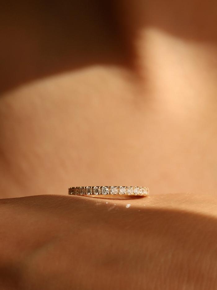 Marquise Cut Cluster Styled Lab Grown Wedding Band