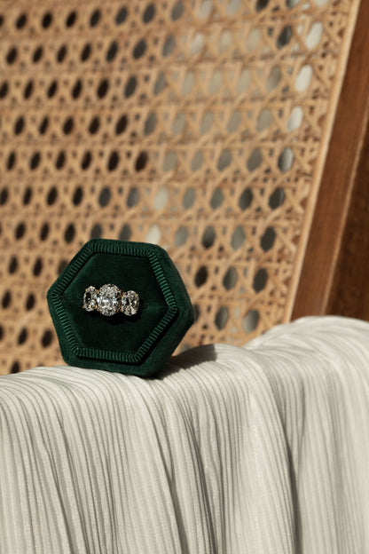 2 CT Round Three Stones Lab Grown Diamond Engagement Ring