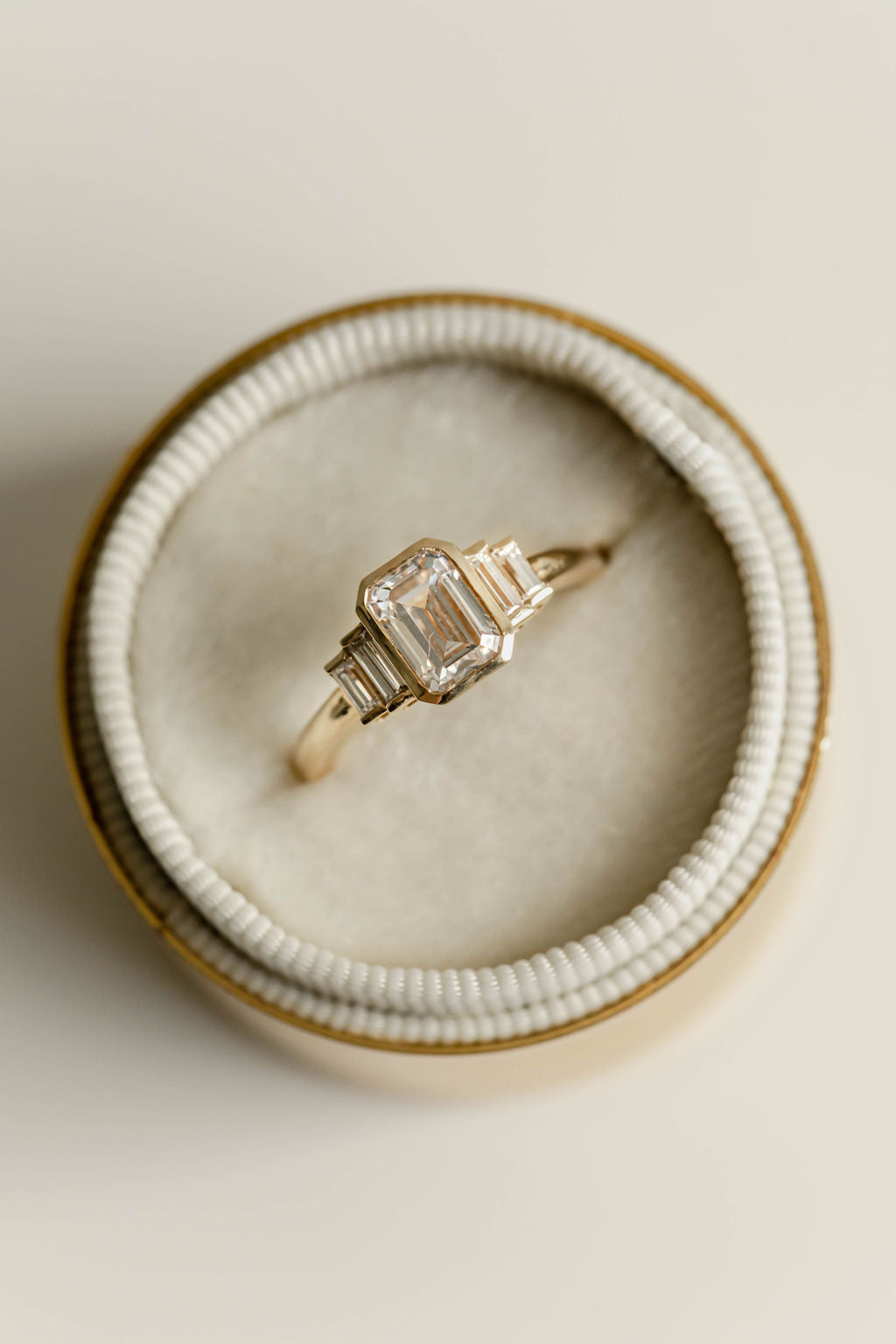 2 CT Round Three Stones Lab Grown Diamond Engagement Ring