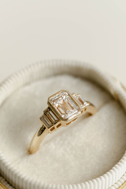 2 CT Round Three Stones Lab Grown Diamond Engagement Ring