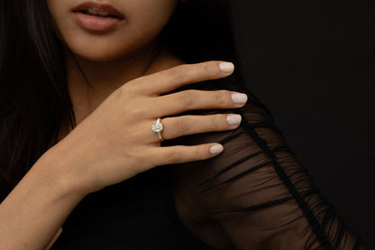 2 CT Round Three Stones Lab Grown Diamond Engagement Ring